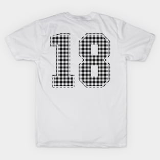 Plaid Number - 18 - Dark T-Shirt